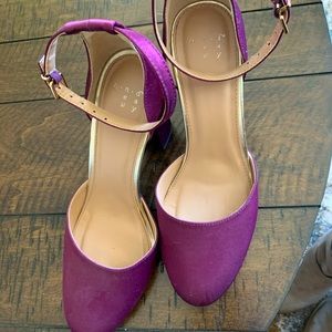 Purple strappy heels